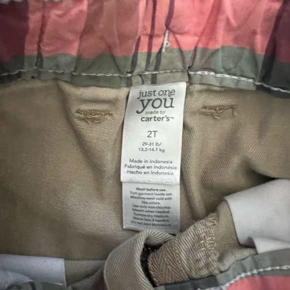 Carters & More Lot of Boys Shorts 2T Pink, Teal and Khaki - Picture 7 of 11